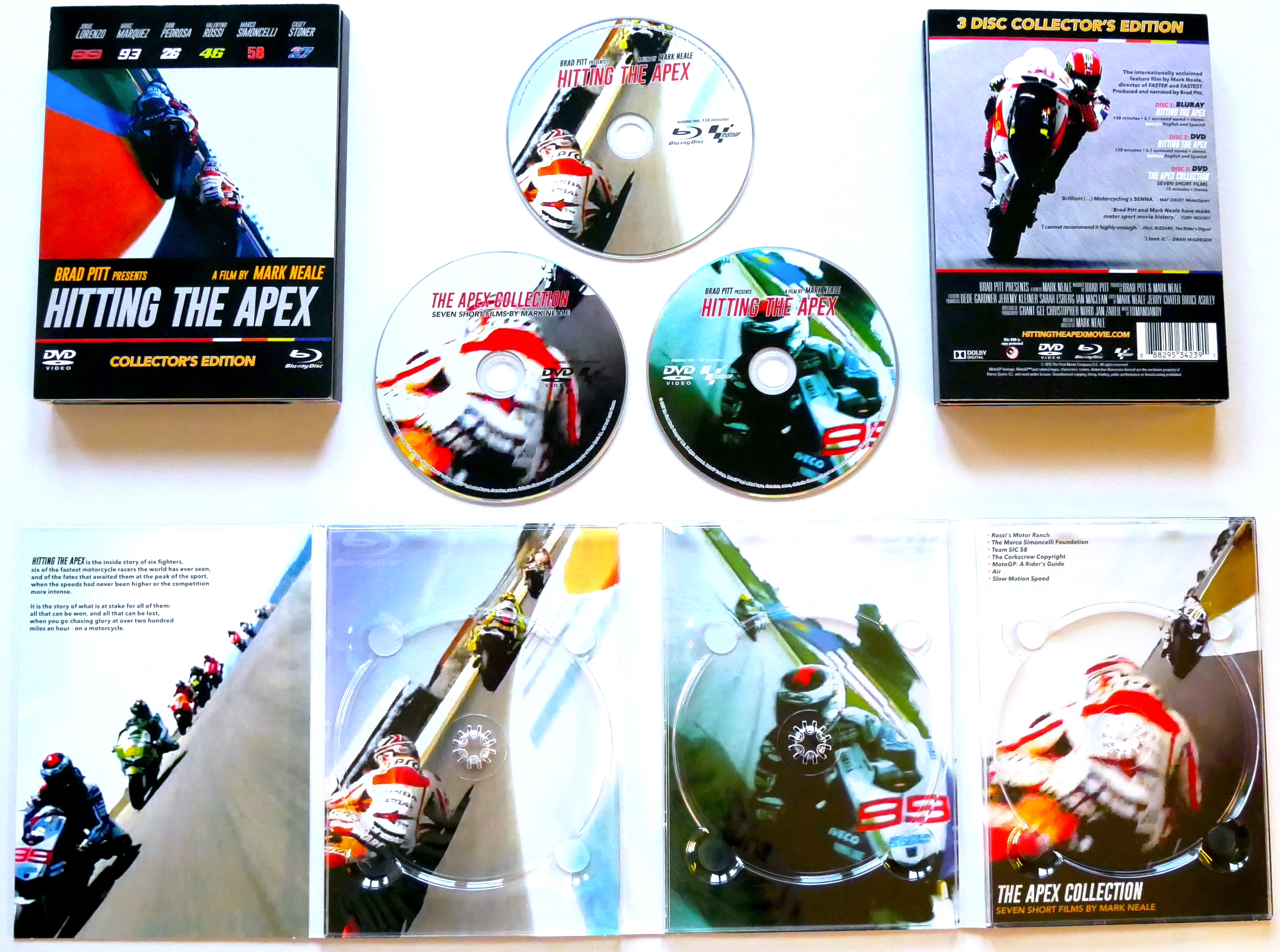 HITTING THE APEX  the Director’s Cut - Collector’s Edition - 3-disc set - Blu-ray + DVD + BonusDVD