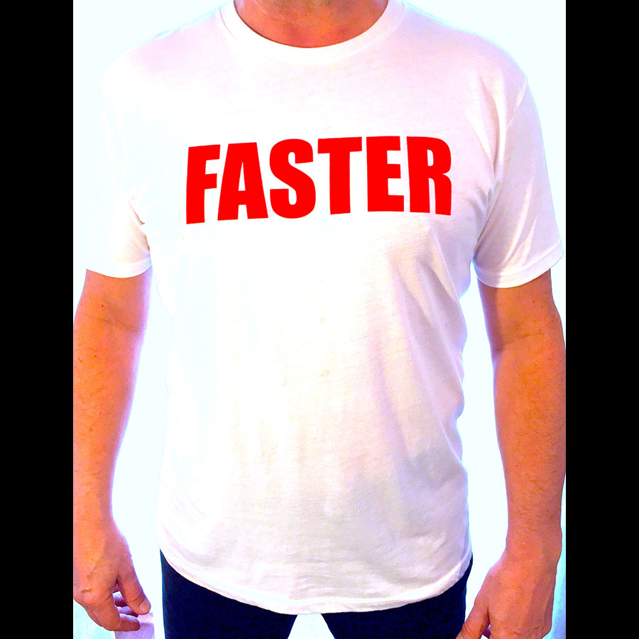 Faster T-Shirt in White - Front